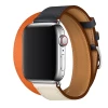 Ремешок Upex Double Tour для Apple Watch 41 | 40 | 38 mm Indigo/Craie/Orange Swift Leather