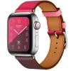 Ремінець Upex Single Tour для Apple Watch 49 | 45 | 44 | 42 mm Bordeaux/Rose Extreme/Rose Azalee Swift Leather