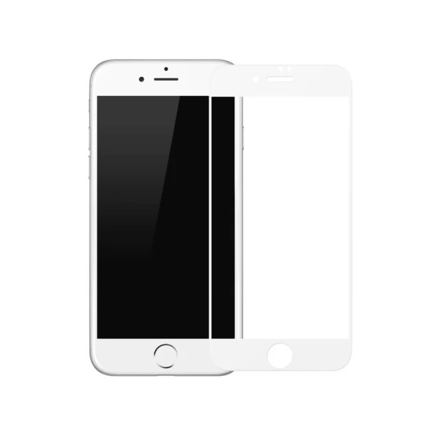 Захисне скло Baseus Tempered Glass All Screen Arc Surface 0.3mm for iPhone 8/7 White (SGAPIPH8N-KA02)