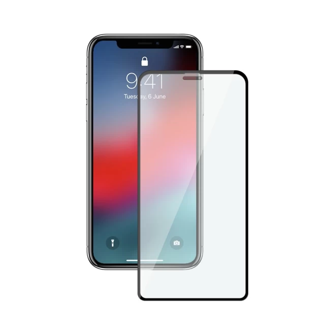 Захисне скло Baseus Full Coverage Curved Tempered Glass 0.3 mm Black For iPhone XS Max Black (SGAPIPH65-KC01)