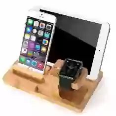Підставка (док-станція) для Apple WatchтаiPhone Wood series (4 USB)