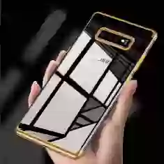 Чехол Clear Cover для Samsung  S10+ Gold