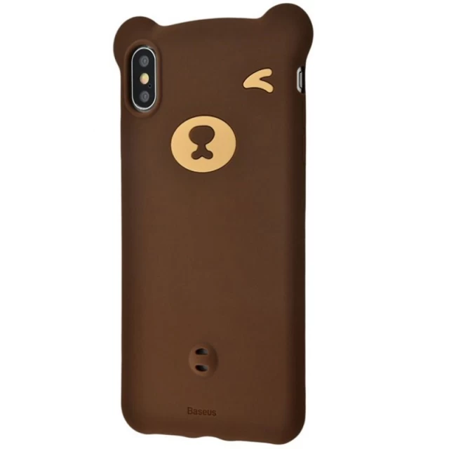 Чехол силиконовый Bear Silicone Case для iPhone X/XS Brown (WIAPIPH58-BE08)