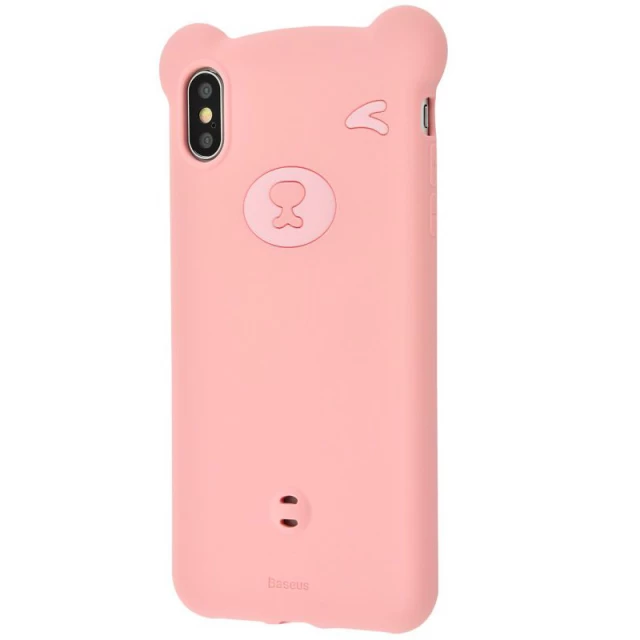 Чохол силіконовий Bear Silicone Case для iPhone XS Max Pink (WIAPIPH65-BE04)