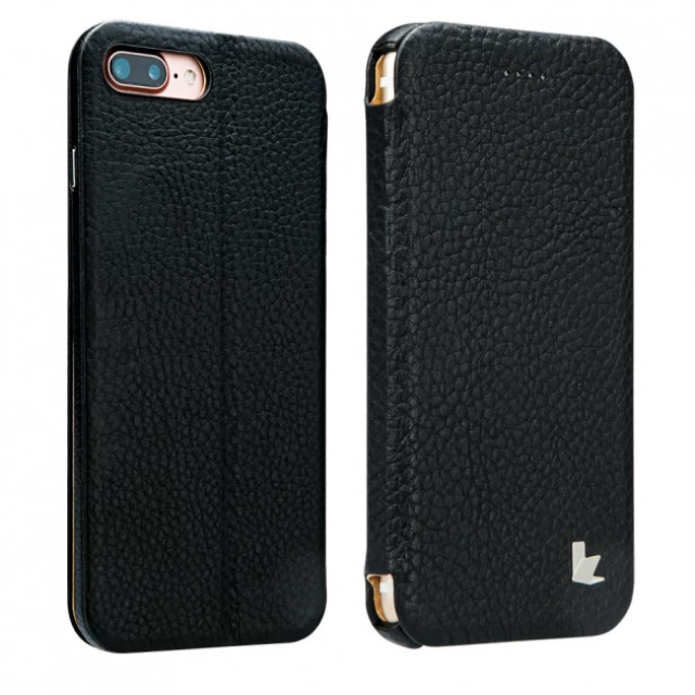 Чохол-книжка Jisoncase для iPhone 8 Plus/7 Plus Leather Black (JS-I7L-13C10)