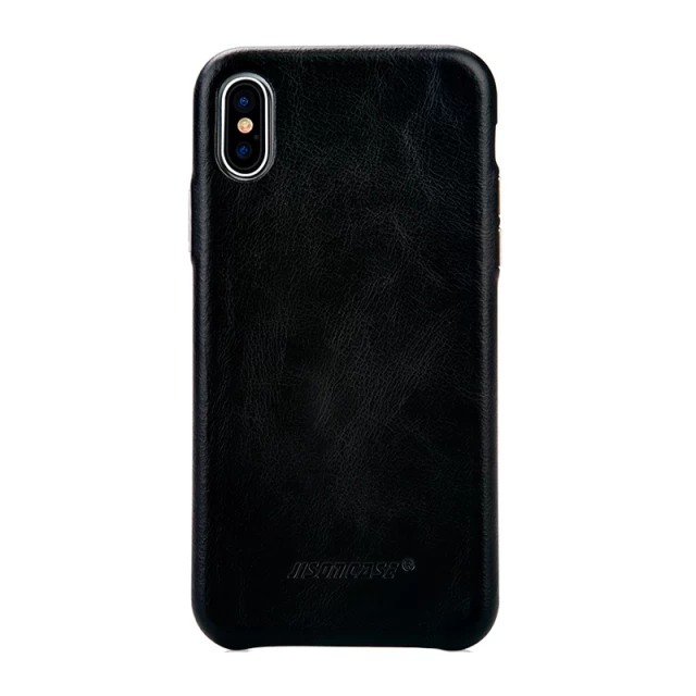 Чехол Jisoncase для iPhone X Leather Black (JS-IPX-05A10)