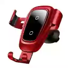 Автодержатель с функцией беспроводной зарядки Baseus Metal Wireless Charger Gravity Car Mount Red (WXYL-B09)
