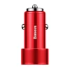 Автомобильное зарядное устройство Baseus Small Screw 3.4A Dual-USB Car Charger Red (CAXLD-C09)