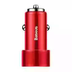 Автомобільний зарядний пристрій Baseus Small Screw 3.4A Dual-USB Car Charger Red (CAXLD-C09)