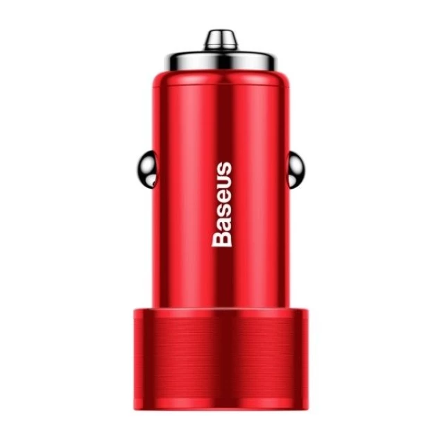 Автомобильное зарядное устройство Baseus Small Screw Dual-USB Quick Charge Car Charger 36W Red (CAXLD-B09)