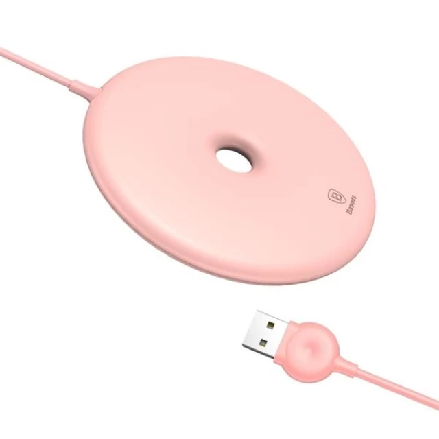 Бездротовий зарядний пристрій Baseus Donut 10W Pink (WXTTQ-04)
