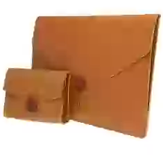 Чехол-конверт кожаный Upex Cuero для MacBook Air 11.6 (2010-2015) Light Brown, комплект 2 в 1 (UP9530)