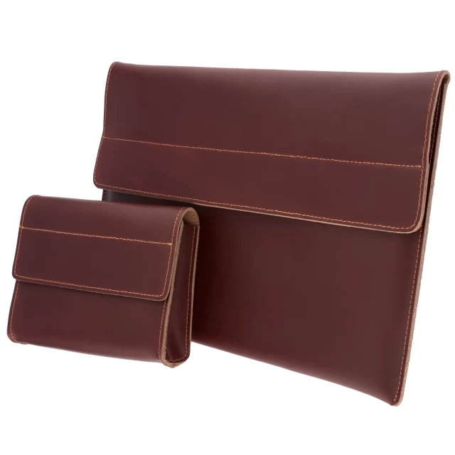 Чехол-конверт кожаный Upex Cuero для MacBook Air 13.3 (2010-2017) Red-Brown, комплект 2 в 1 (UP9538)