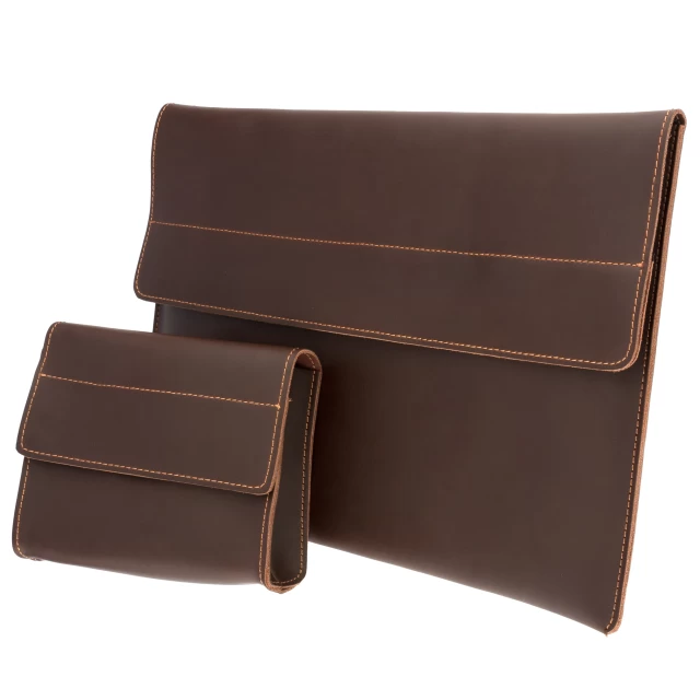 Чехол-конверт кожаный Upex Cuero для MacBook Pro 16 (2019) и 15.4 (2012-2019) Brown, комплект 2 в 1 (UP9548)