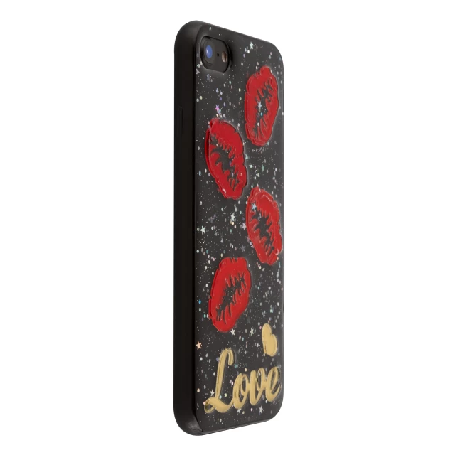 Чехол Upex Beanbag Lips Black для iPhone SE 2020/8/7 (UP31935)