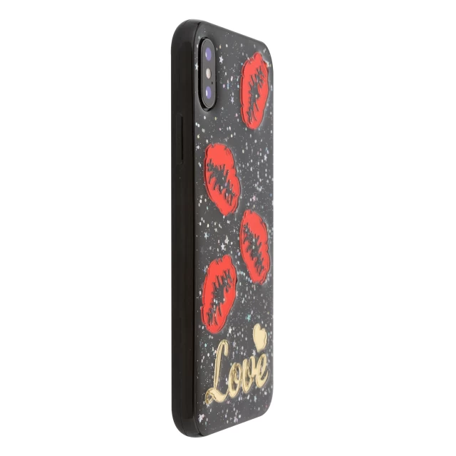 Чехол Upex Beanbag Lips Black для iPhone X/XS (UP31953)