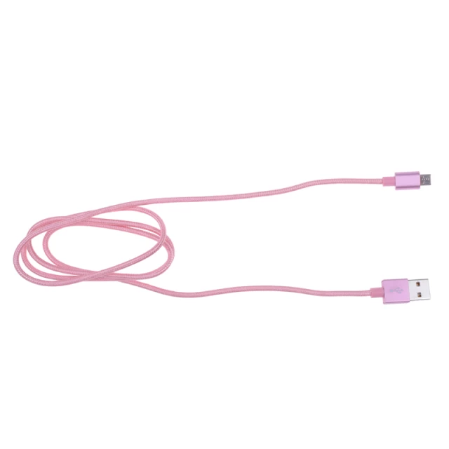 Кабель UPcable Micro USB - USB Braided Series рожевий 1 м