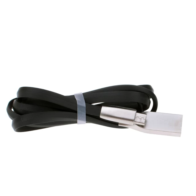 Кабель UPcable Micro USB - USB Flat Series черный 1 м
