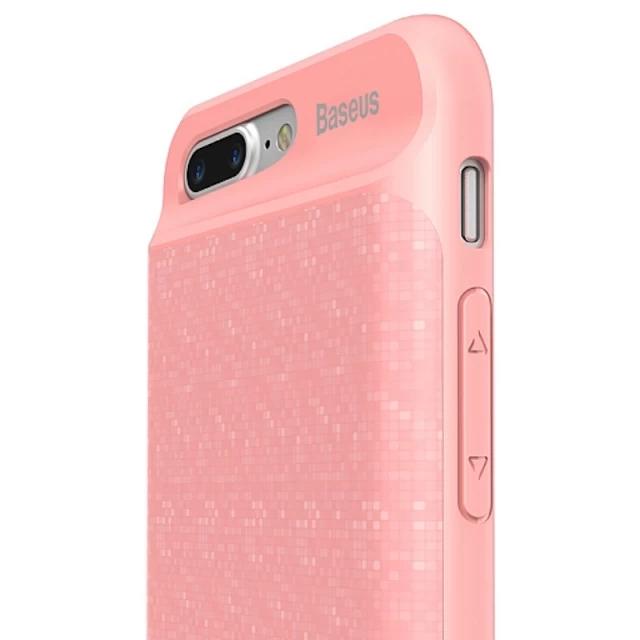 Чехол-аккумулятор Baseus Plaid Backpack Power Bank 3650mAh для iPhone 8 Plus/7 Plus Pink (ACAPIPH7P-BJ04)