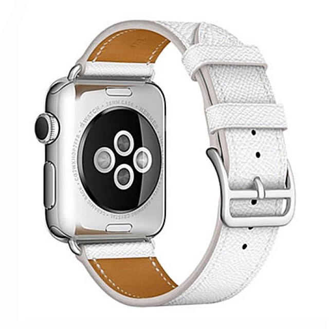 Ремінець Upex Single Tour для Apple Watch 41 | 40 | 38 mm White Epsom Leather