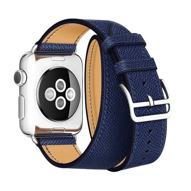 Ремешок Upex Double Tour для Apple Watch 41 | 40 | 38 mm Indigo Epsom Leather