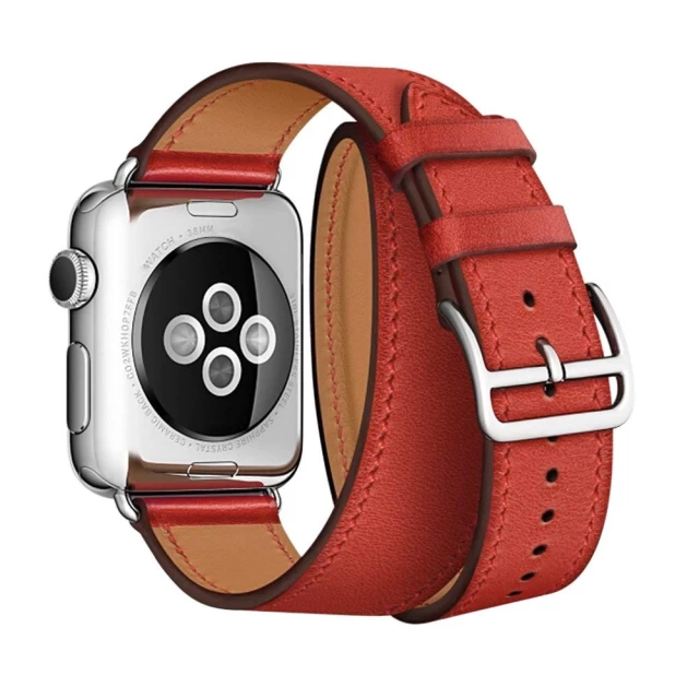 Ремешок Upex Double Tour для Apple Watch 41 | 40 | 38 mm Red Swift Leather