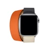 Ремешок Upex Double Tour для Apple Watch 41 | 40 | 38 mm Indigo/Craie/Orange Swift Leather