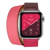 Ремінець Upex Double Tour для Apple Watch 41 | 40 | 38 mm Bordeaux/Rose Extreme/Rose Azalee Swift Leather