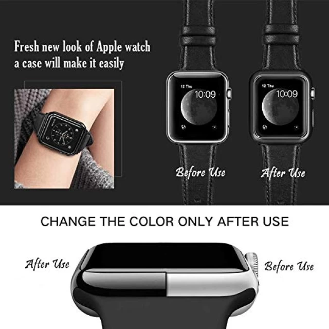 Силиконовый чехол для Apple Watch 38 mm Black