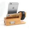 Підставка (док-станція) для Apple WatchтаiPhone Wood series (3 USB)