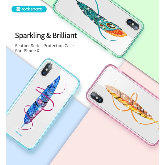Чохол Rock Space Feather series для Apple iPhone X/XS Pink