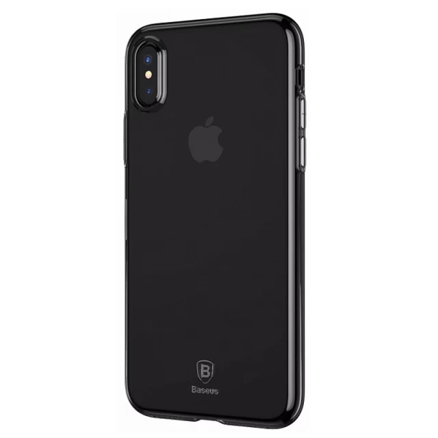 Чохол силіконовий Baseus Simple Series для iPhone X Transparent Black (ARAPIPHX-B01)