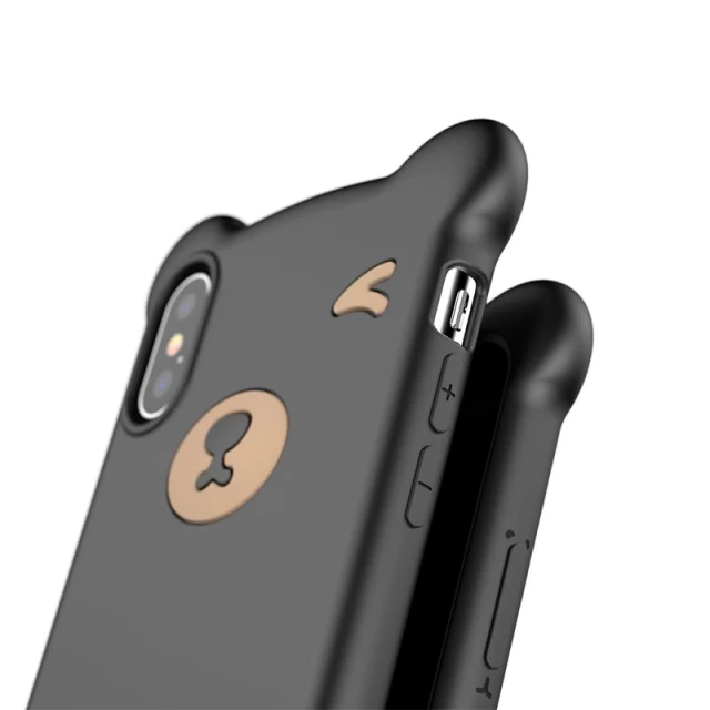 Чехол силиконовый Bear Silicone Case для iPhone X/XS Black (WIAPIPH58-BE01)