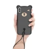 Чехол силиконовый Bear Silicone Case для iPhone XS Max Black (WIAPIPH65-BE01)