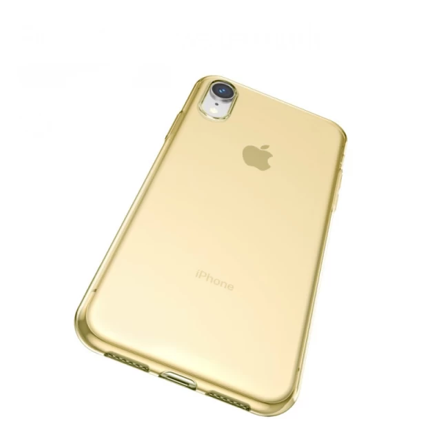 Чохол силіконовий Baseus Simplicity Series для iPhone XR Transparent Gold (ARAPIPH61-B0V)