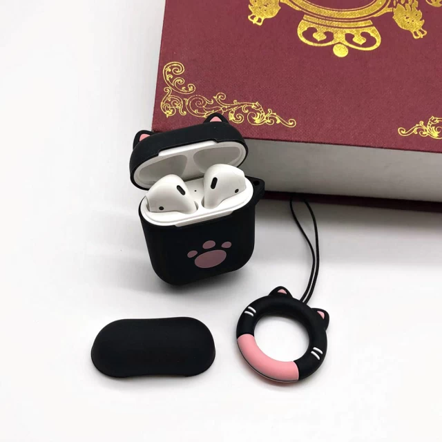 Чохол для навушників Upex для Apple AirPods Lofter Case Kitty Black (UP78407)