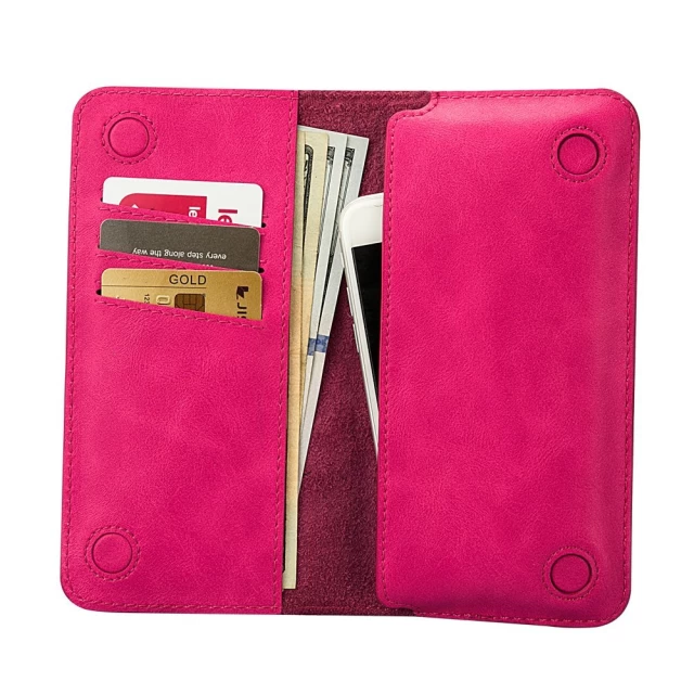 Чехол-кошелек Jisoncase для iPhone универсальный Leather Rose (JS-BAO-01R33)