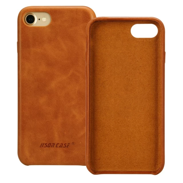 Чехол Jisoncase для iPhone SE 2020/8/7 Leather Brown (JS-IP8-01A20)