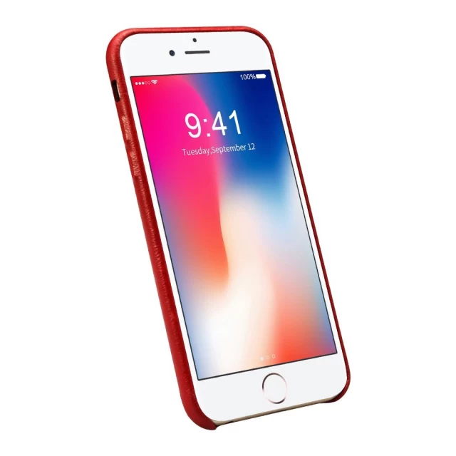 Чохол Jisoncase для iPhone SE 2020/8/7 Leather Red (JS-IP8-01A30)