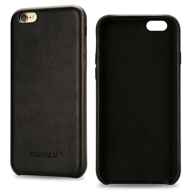 Чехол Jisoncase для iPhone 6/6s Leather Black (JS-I6S-02A10)