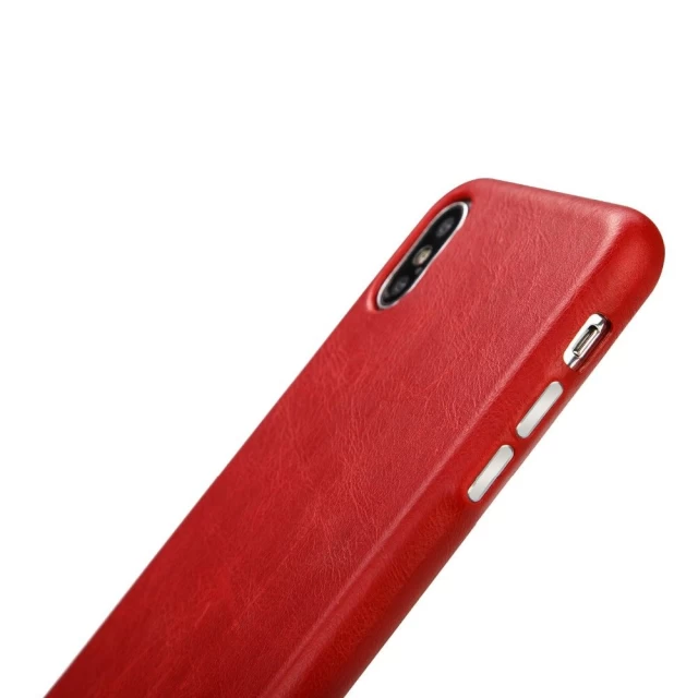 Чохол Jisoncase для iPhone X Leather Red (JS-IPX-05A30)