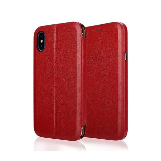 Чехол-книжка Jisoncase для iPhone X/XS Leather Red (JS-IPX-10M30)