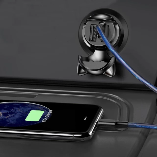 Автомобільний зарядний пристрій Baseus Adorkable car charger Black (CCALL-DM01)
