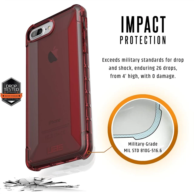 Чехол UAG Folio Plyo Crimson для iPhone 6 Plus/6S Plus/7 Plus/8 Plus (IPH8/7PLS-Y-CR)
