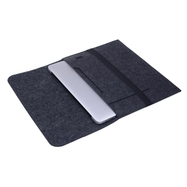 Чехол фетровый на резинке для MacBook Air 11.6 (2010-2015) Dark Grey (UP9022)