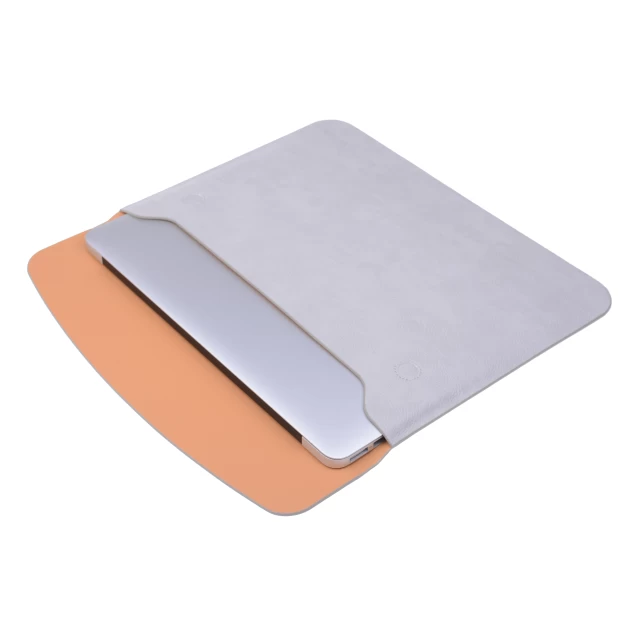 Чехол конверт из эко-кожи Taikesen для MacBook 12 (2015-2017) Light Grey (UP9117)