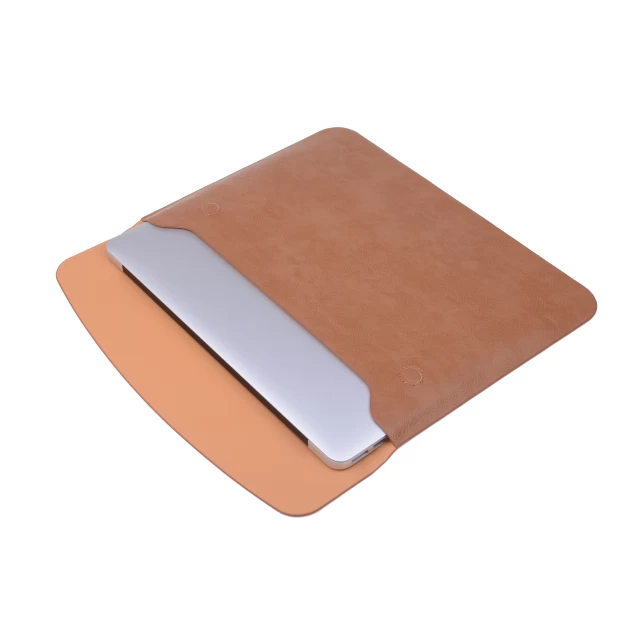 Чехол конверт из эко-кожи Taikesen для MacBook Air 13.3 (2018-2020) и Pro 13.3 M1/M2 (2016-2022) Brown (UP9125)