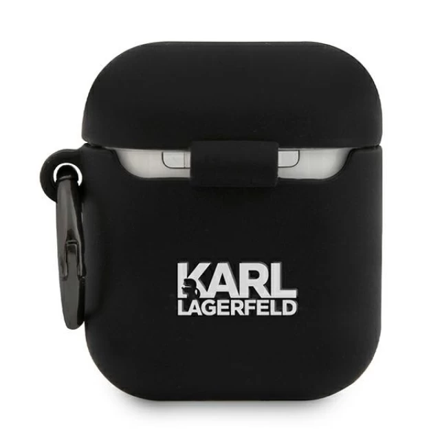 Чехол Karl Lagerfeld Silicone RSG для AirPods Black (KLACA2SILRSGBK)
