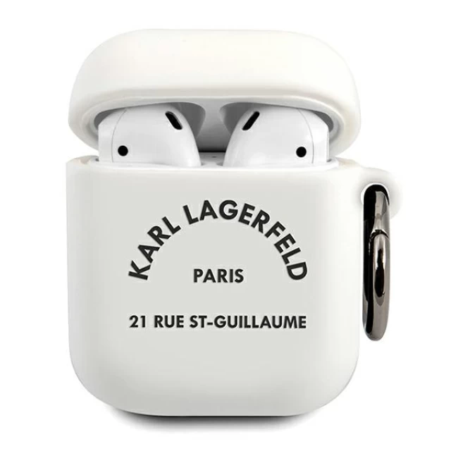 Чохол Karl Lagerfeld Silicone RSG для AirPods White (KLACA2SILRSGWH)