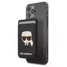 Чохол-гаманець Karl Lagerfeld Saffiano Iconic Karl's Head для iPhone Black with MagSafe (KLWMSKHSFBK)